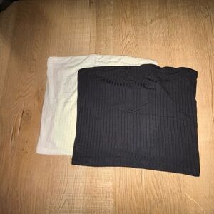 Black/white tube top duo